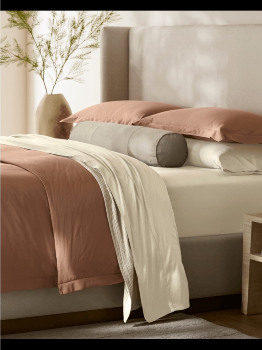 Boll & Branch Linen Duvet Set Terracotta Full /Queen NWT Organic Linen
